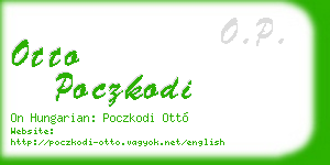 otto poczkodi business card